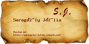 Seregély Júlia névjegykártya